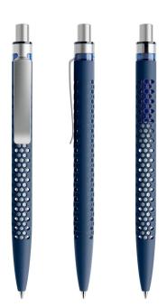 prodir QS40 Soft Touch PRS Push Kugelschreiber Sodalithblau-Silber satiniert