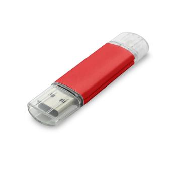 USB Stick Simply Duo Rot | 128 MB