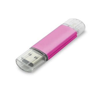 USB Stick Simply Duo Rosa | 128 MB