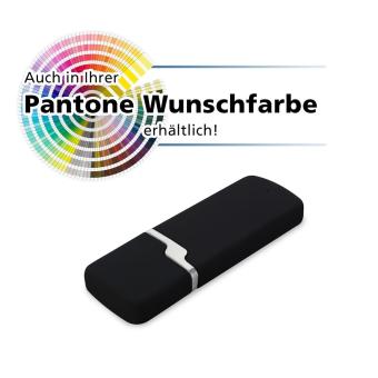 USB Stick Rubber Black Pentone (request color) | 128 MB