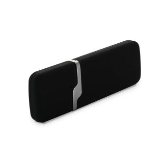 USB Stick Rubber Black Schwarz | 128 MB