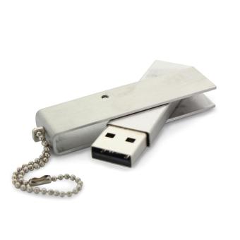 USB Stick Metal Twister Silber matt | 128 MB