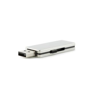 USB Stick Metal Push Silver | 128 MB