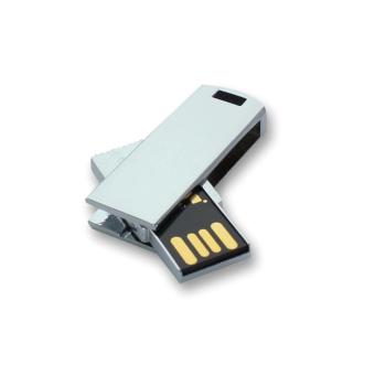 USB Stick Metal Twister Small Silver | 128 MB