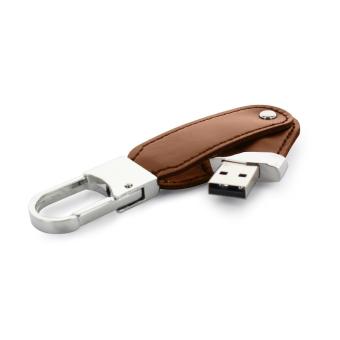 USB Stick Leder Köln Braun | 128 MB