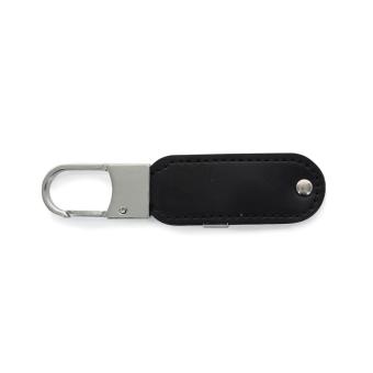 USB Stick Leder Köln Schwarz | 128 MB