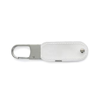 USB Stick Leder Köln Weiß | 128 MB