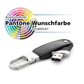 USB Stick Leder Köln Pantone (Wunschfarbe) | 128 MB