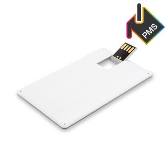 USB Stick Karte Metall Pantone (Wunschfarbe) | 128 MB
