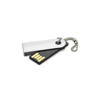 USB Stick Twister Flat Silber | 128 MB