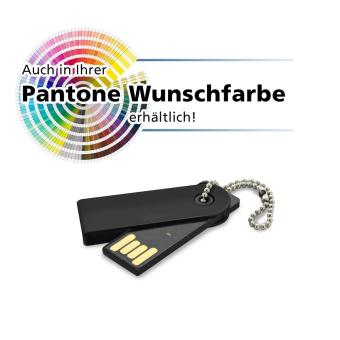 USB Stick Twister Flat Pantone (Wunschfarbe) | 128 MB