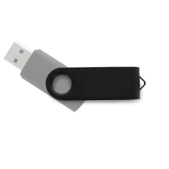 USB Stick Clip Metallbügel farbig Schwarz | 128 MB