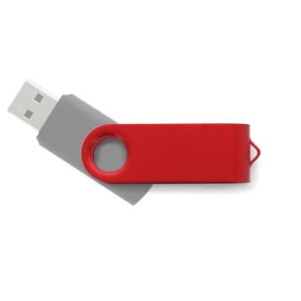 USB Stick Clip Metallbügel farbig Rot | 128 MB