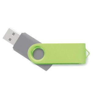 USB Stick Clip Metallbügel farbig Grün | 128 MB