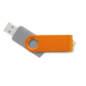 USB Stick Clip Metallbügel farbig Orange | 128 MB