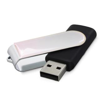 USB Stick Clip mit Doming Schwarz | 128 MB