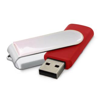 USB Stick Clip mit Doming Rot | 128 MB