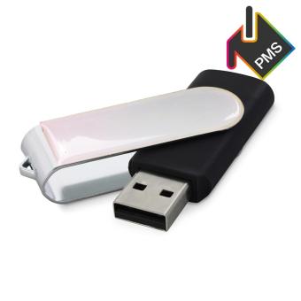 USB Stick Clip mit Doming Pantone (Wunschfarbe) | 128 MB