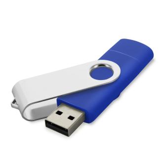 USB Stick Clip micro Blau | 128 MB
