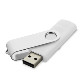 USB Stick Clip micro Weiß | 128 MB