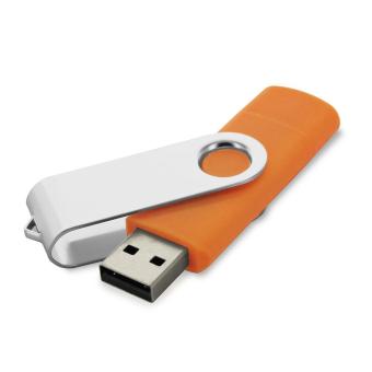 USB Stick Clip micro Orange | 128 MB