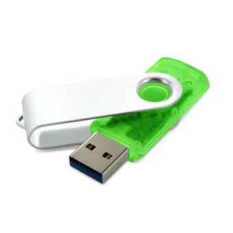 USB Stick Clip halb transparent 3.0 Transparent grün | 8 GB USB3.0