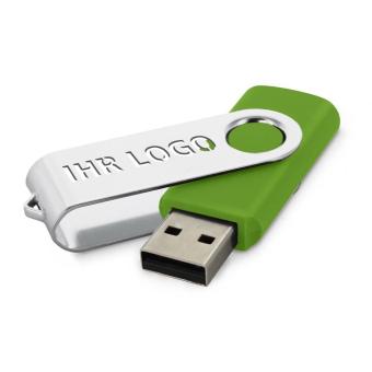 USB Stick Clip mit ausgestanztem Bügel Green | 128 MB