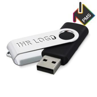 USB Stick Clip mit ausgestanztem Bügel Pantone (Wunschfarbe) | 128 MB