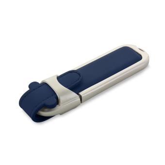 USB Flash Drive leather Paris Blue | 128 MB