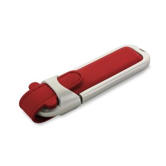 USB Stick Leder Paris Rot | 128 MB