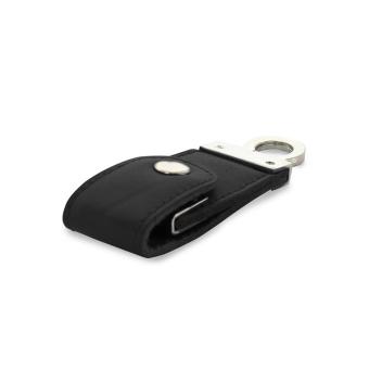 USB Stick Leather London Black | 128 MB