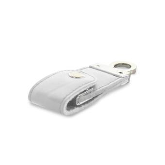 USB Stick Leather London White | 128 MB