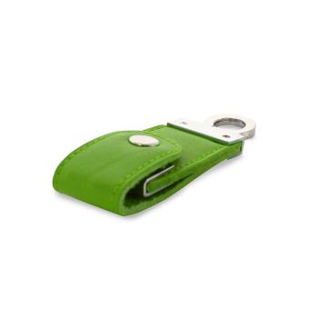 USB Stick Leather London Green | 128 MB