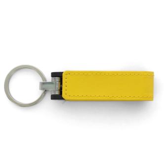 USB Stick Leder Frankfurt Gelb | 128 MB