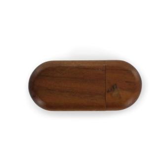 USB Stick Holz Oval Walnuss | 128 MB