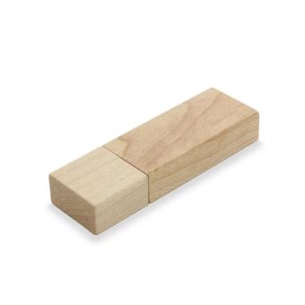 USB Stick Holz Rectangle Ahorn | 256 MB