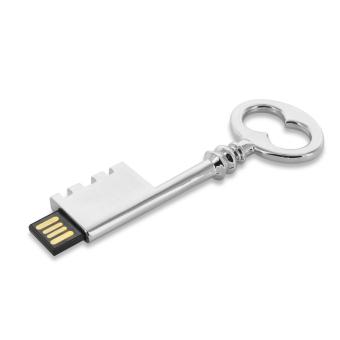 USB Stick Schlüssel Retro Silver | 128 MB