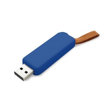 USB Stick Pull und Push Blau | 128 MB