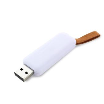 USB Stick Pull und Push Weiß | 128 MB
