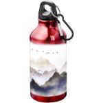 Oregon 400 ml Aluminium Trinkflasche mit Karabinerhaken Rot