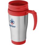 Sanibel 400 ml insulated mug Silver/red