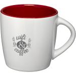 Aztec 340 ml ceramic mug White/red