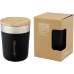 Lagan 300 ml copper vacuum insulated stainless steel tumbler with bamboo lid Black