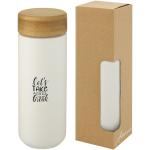 Lumi 300 ml ceramic tumbler with bamboo lid White