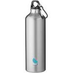 Oregon 770 ml RCS-zertifizierte Trinkflasche aus recyceltem Aluminium mit Karabinerhaken Silber