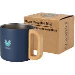 Bjorn 360 ml RCS certified recycled stainless steel mug with copper vacuum insulation Dark blue