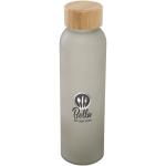 Lume 500 ml Flasche aus mattiertem Kalknatronglas mit Bambusdeckel Grau