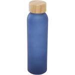 Lume 500 ml matte soda lime glass bottle with bamboo lid 