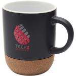 Billie 300 ml Keramiktasse mit Korkdetails Schwarz