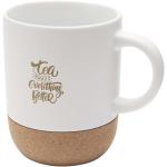 Billie 300 ml Keramiktasse mit Korkdetails Weiß
